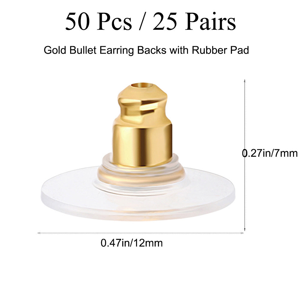 Silver Earring Safety Backs - Replacement Clutch Backs for Earrings - 5 Pairs