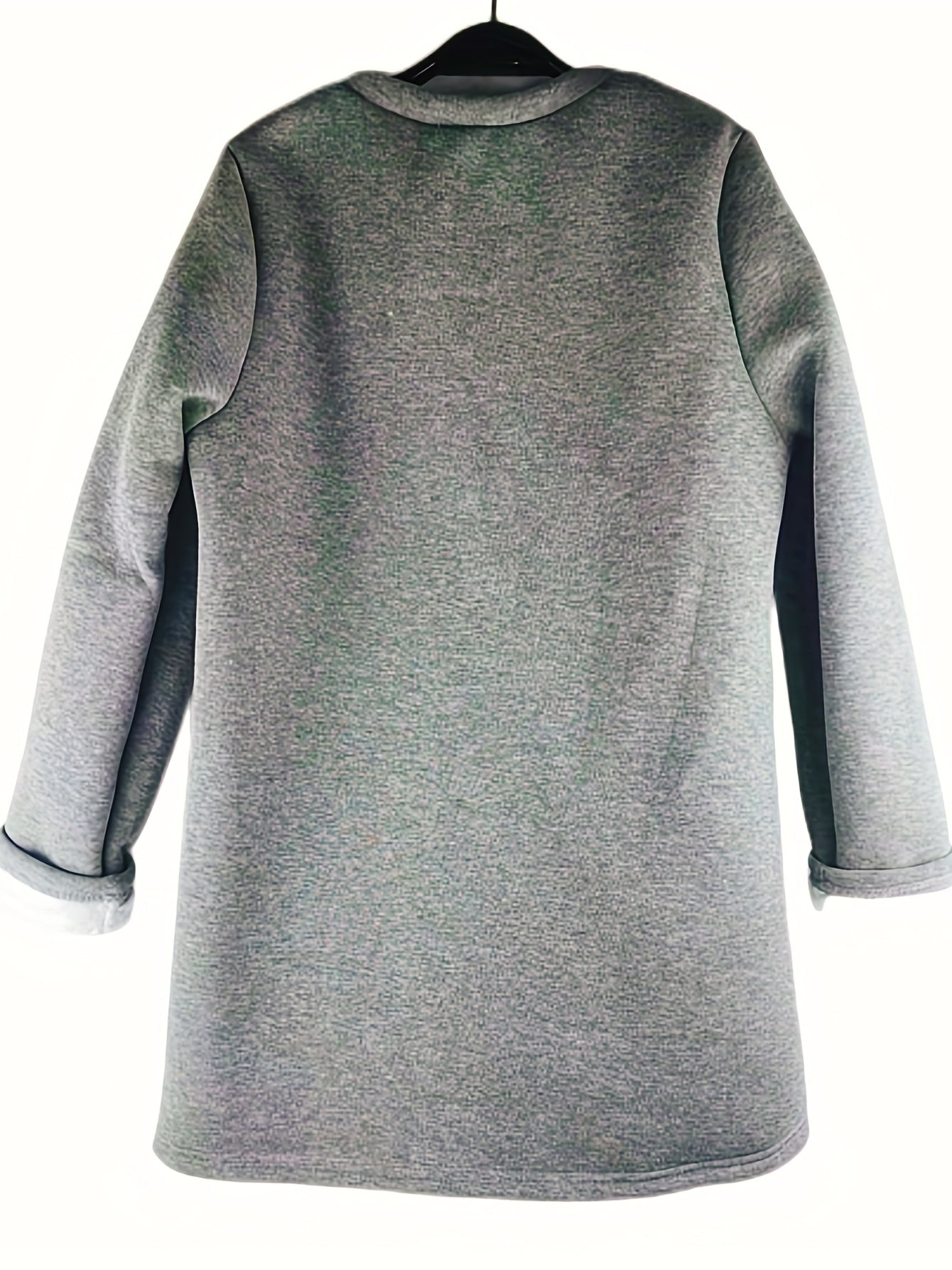 Cat Print Fuzzy Sweatshirt Long Sleeve Crew Neck Women's Clothing