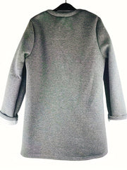 Cat Print Fuzzy Sweatshirt Long Sleeve Crew Neck Women's Clothing