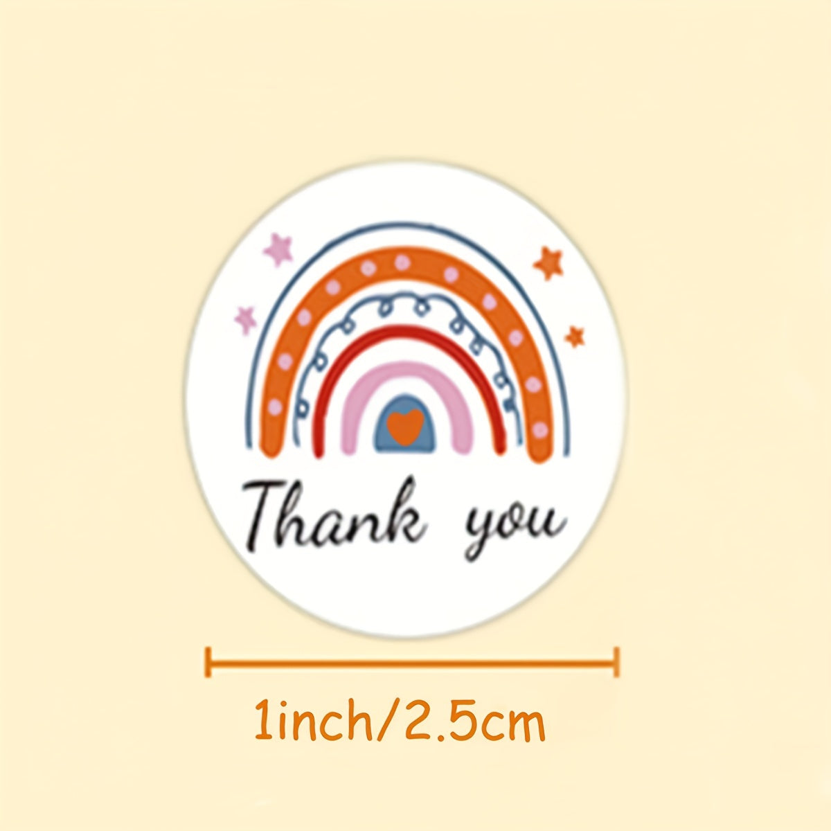 500pcs Rainbow Thank You Stickers for Wedding Birthday Party DIY Craft Decor