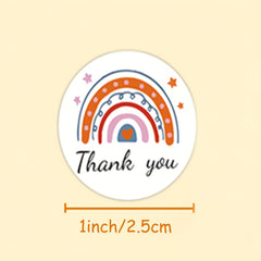 500pcs Rainbow Thank You Stickers for Wedding Birthday Party DIY Craft Decor