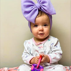 Summer Baby Hat with Big Bow Pullover Style