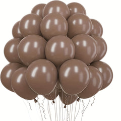 40pcs 25.4cm Brown Coffee Latex Party Balloons Helium Purple Party Decor