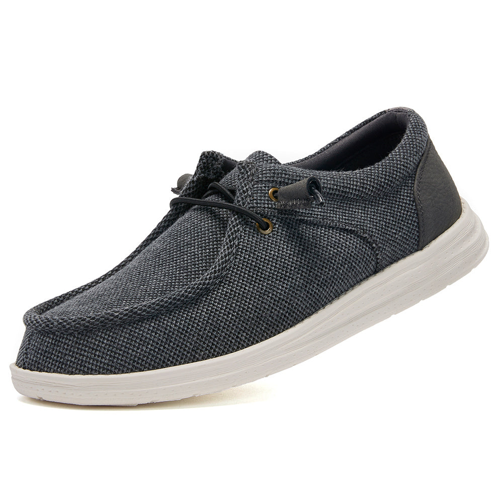 Men's Canvas Loafer Shoes Breathable Lightweight Slip On Casual Shoes