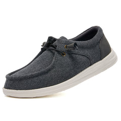 Men's Canvas Loafer Shoes Breathable Lightweight Slip On Casual Shoes