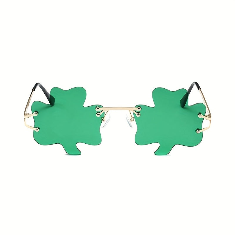 Green Four Leaf Sunglasses for St Patrick's Day