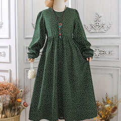 Girls Polka Dot Long Sleeve Dress for Fall Spring