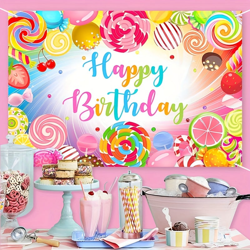 Sweet Donut Backdrop Banner for Candy Bar & Party Decor