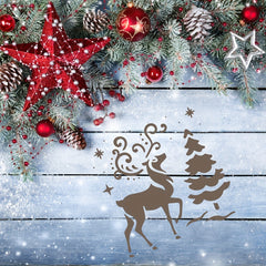 9pcs Christmas Painting Stencils, 14 Reusable Designs