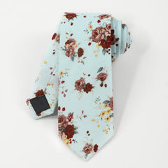 Men's Floral Print Tie Necktie for Wedding Groom Party