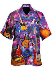 Men's All Over Printed Band T Shirt Hip Hop Concert Hawaiian Beach Short Sleeve