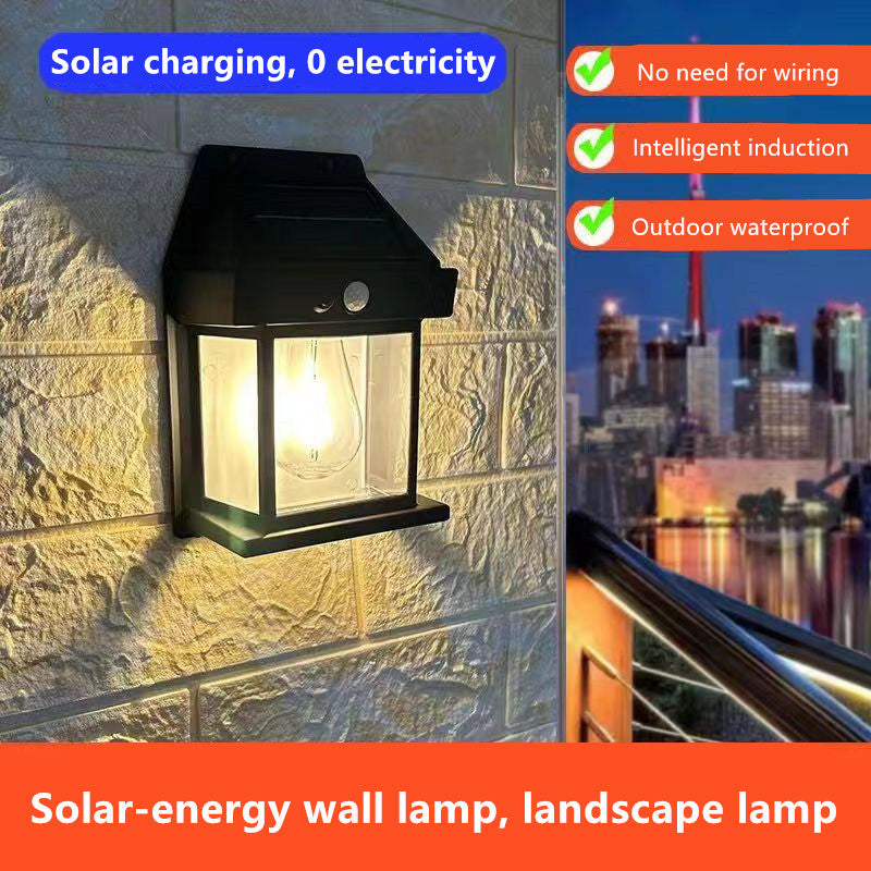 Vintage Solar Wall Lights Outdoor Landscape Lights - High Brightness