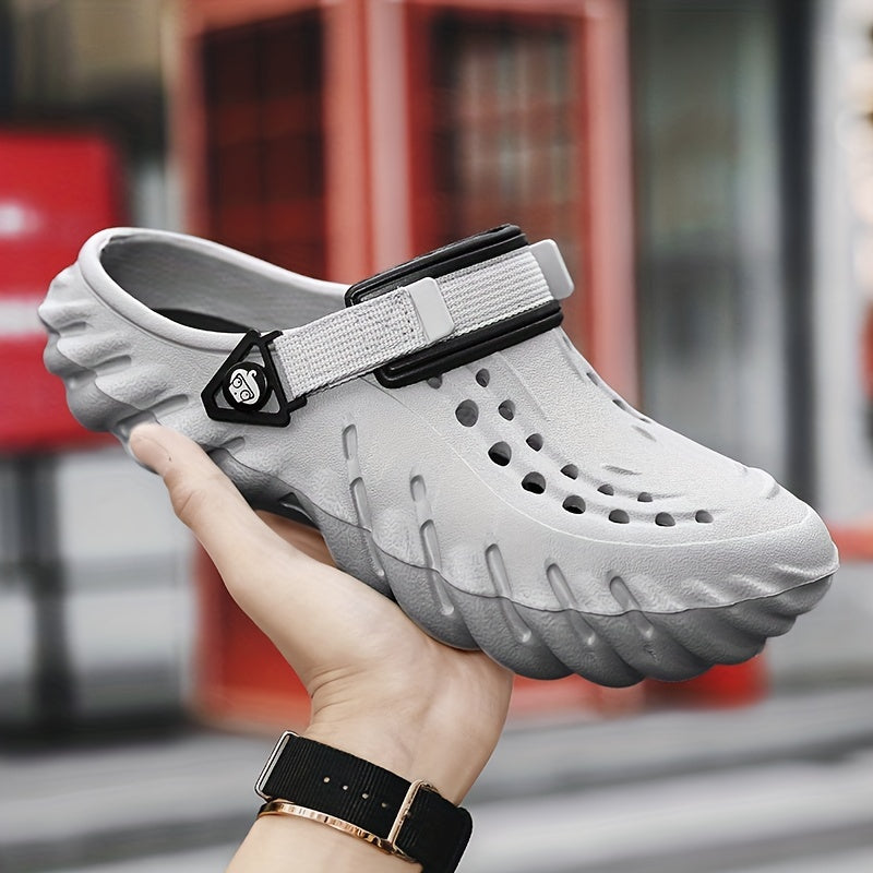 Men's Slip On Breathable Clog Sandals Casual Outdoor Cut Out Walking Shoes