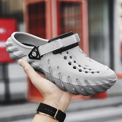 Men's Slip On Breathable Clog Sandals Casual Outdoor Cut Out Walking Shoes