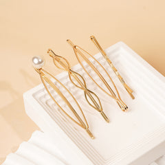 12pc Faux Pearl Rhinestone Bobby Pin Hair Accessories Set