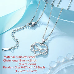 Infinite Heart Necklace Unbiological Sister Friends