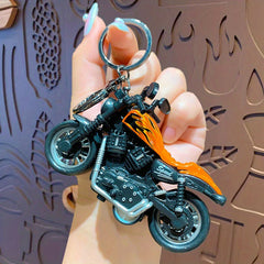 Cartoon Motorcycle Keychains Men Car Model Keychain Bag Pendant Key Accessor