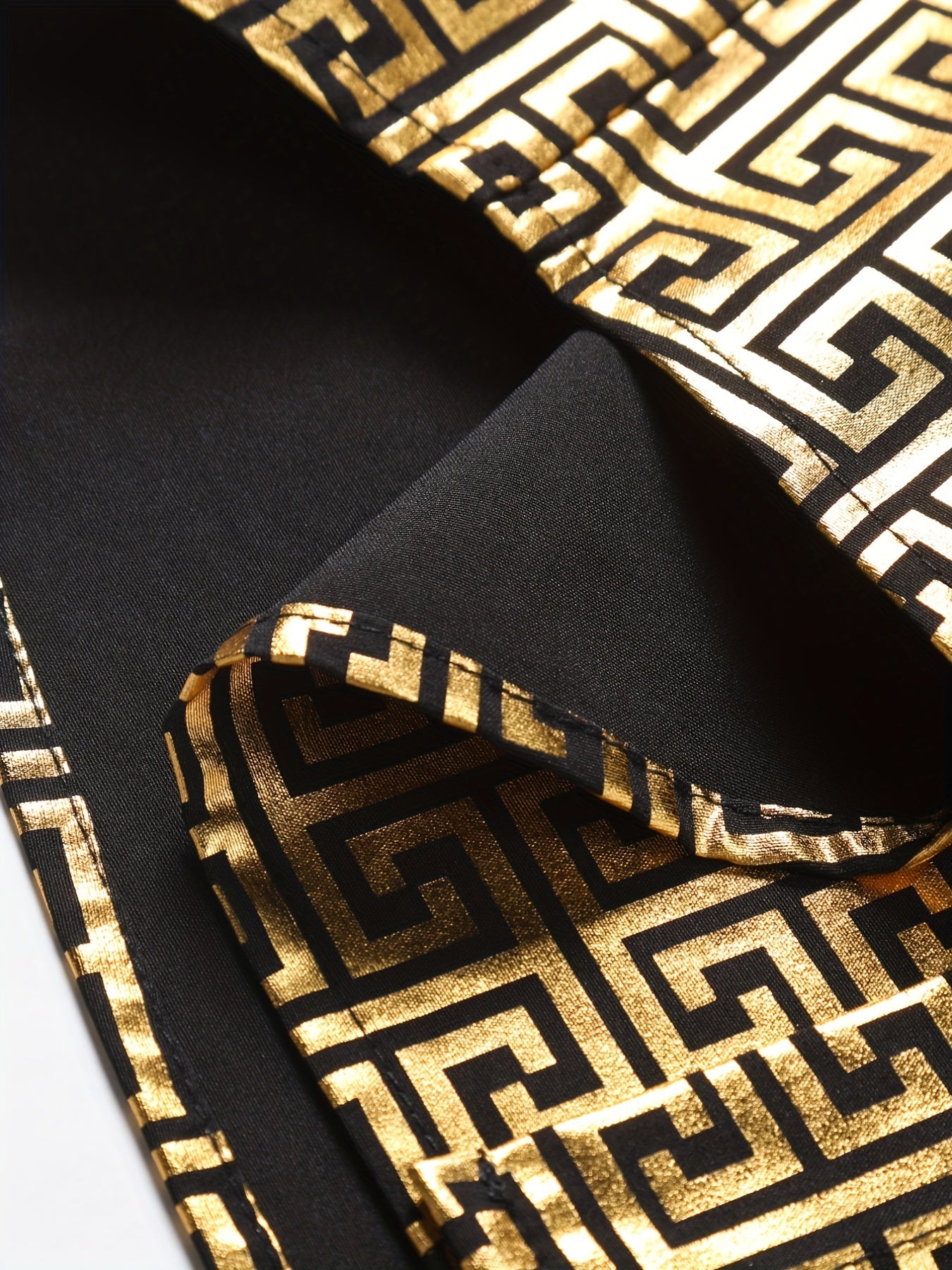 Geometric Print Men's Casual Short Sleeve Shirt