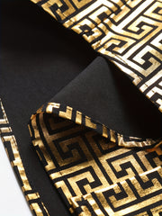 Geometric Print Men's Casual Short Sleeve Shirt