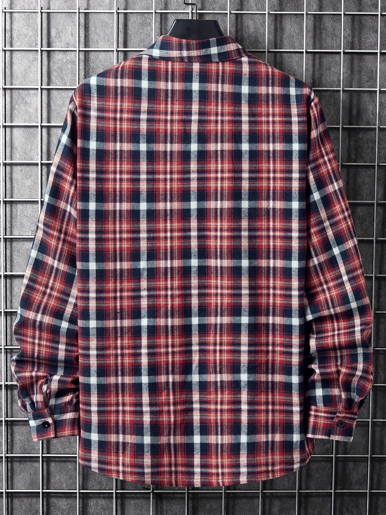 Men's Plaid Button Up Casual Long Sleeve Shirt