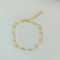 Adjustable Daisy Bracelet for Girls Teens - Jewelry Gift