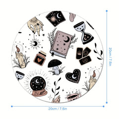 Round Mouse Pads Washable Fabrics Non Slip Rubber Base Computer Mouse Pads