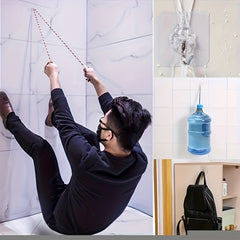5 Transparent Reusable Wall Hooks Waterproof Adhesive Strong Seamless Paste