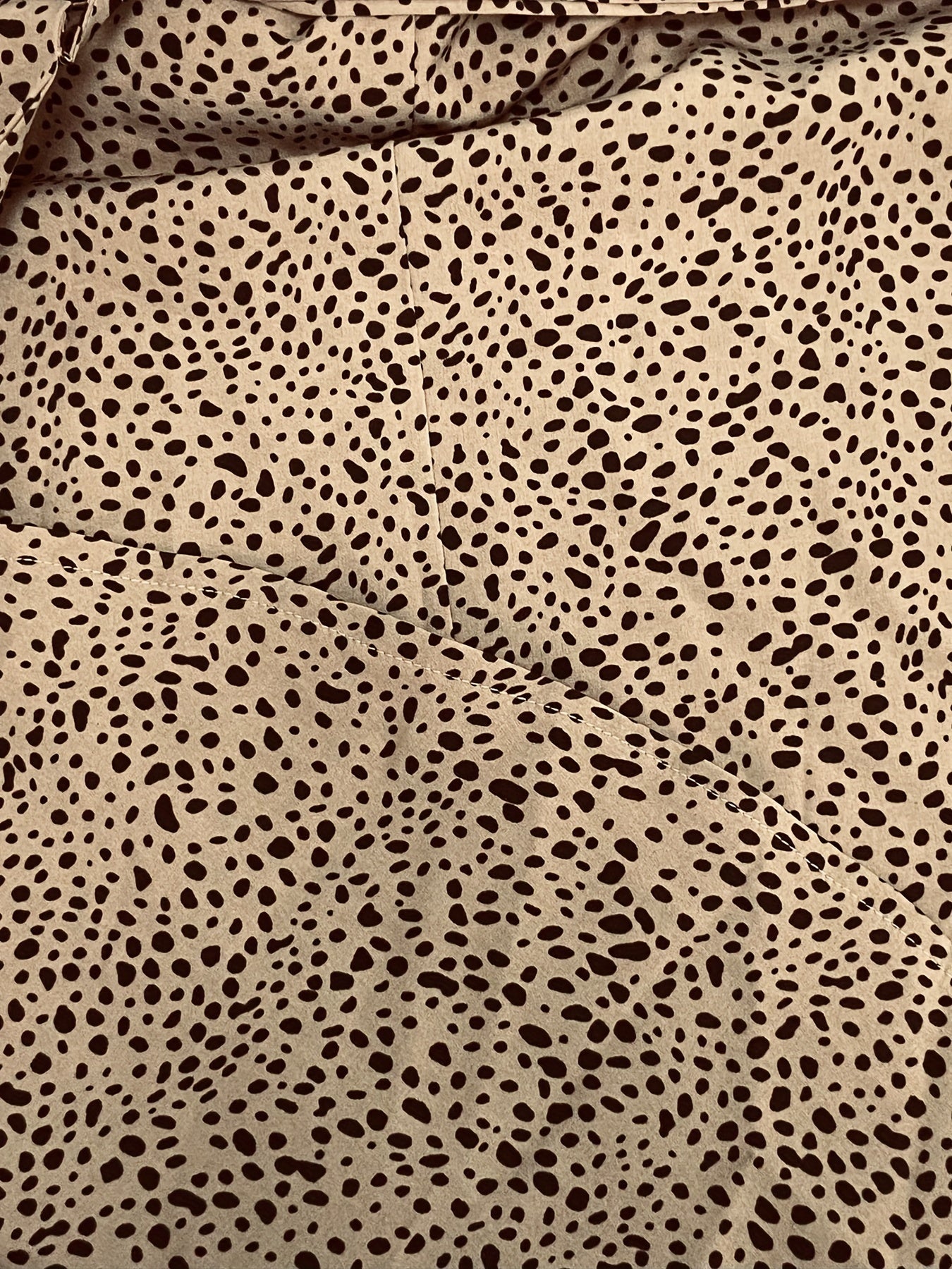 Leopard Print Dress Casual Drawstring Notched Neck Short Sleeve Dress