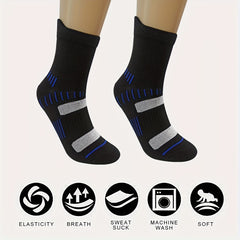 Outdoor Moisture Wicking Mid Calf Socks 8 Pairs