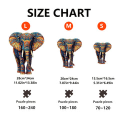 Colorful Elephant Wooden Puzzle Boxed Unique Relax Gift