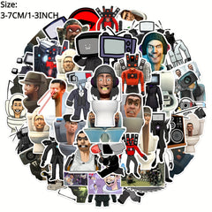 50pcs Toilet Man Series Phone Case Stickers Waterproof Decoration DIY
