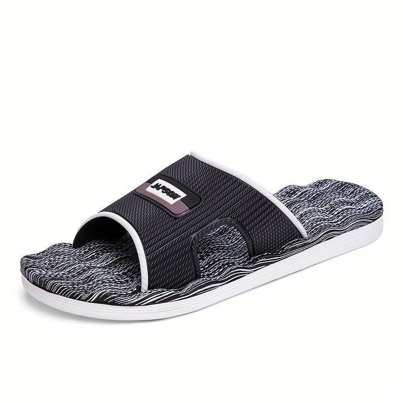Men's Non Slip Slides Open Toe Shoes Indoor Outdoor Beach Shower