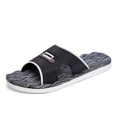 Men's Non Slip Slides Open Toe Shoes Indoor Outdoor Beach Shower