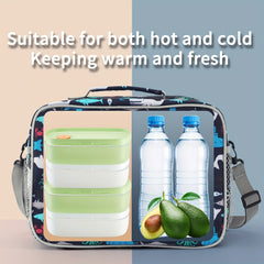 Insulated Lunch Box Tote Bag Reusable Leakproof Cooler with Adjustable Strap