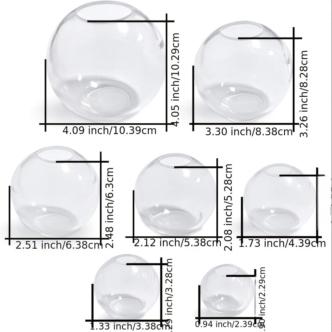 10 Clear Silicone Sphere Molds for Resin Casting - 3D Seamless Large Round
