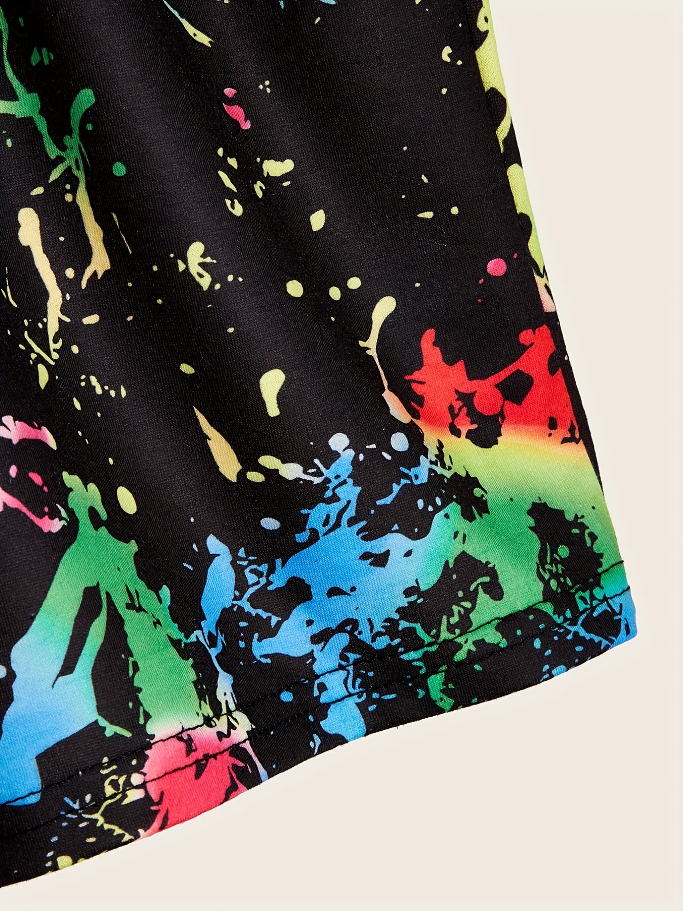 Graphic Print Drawstring Shorts for Women