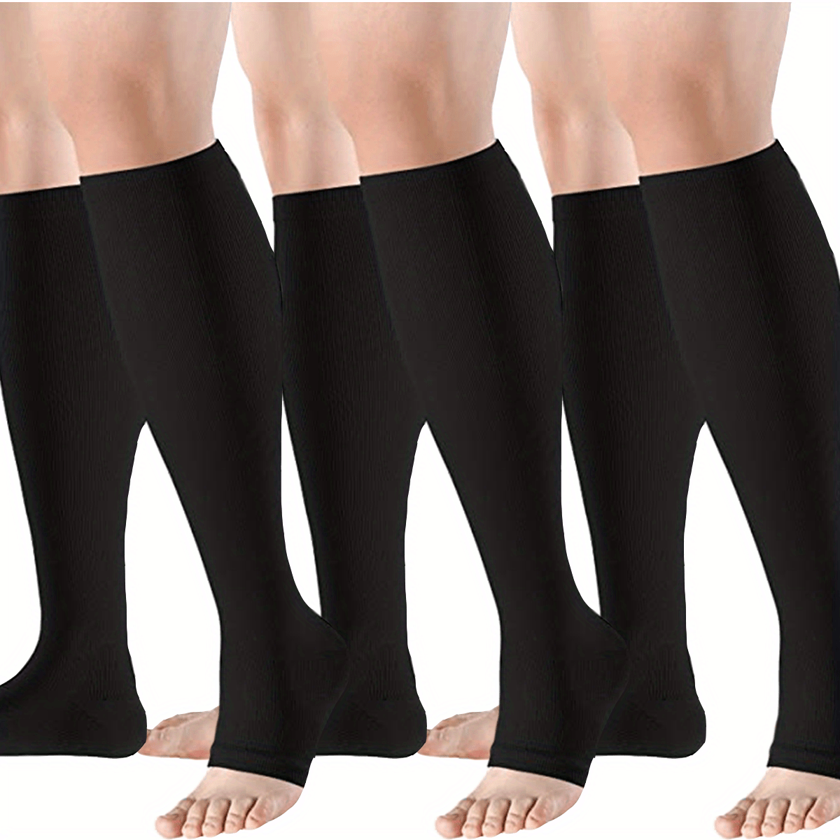 Copper Compression Socks for Women and Men 20-30 mmHg Knee High Wide Calf Socks