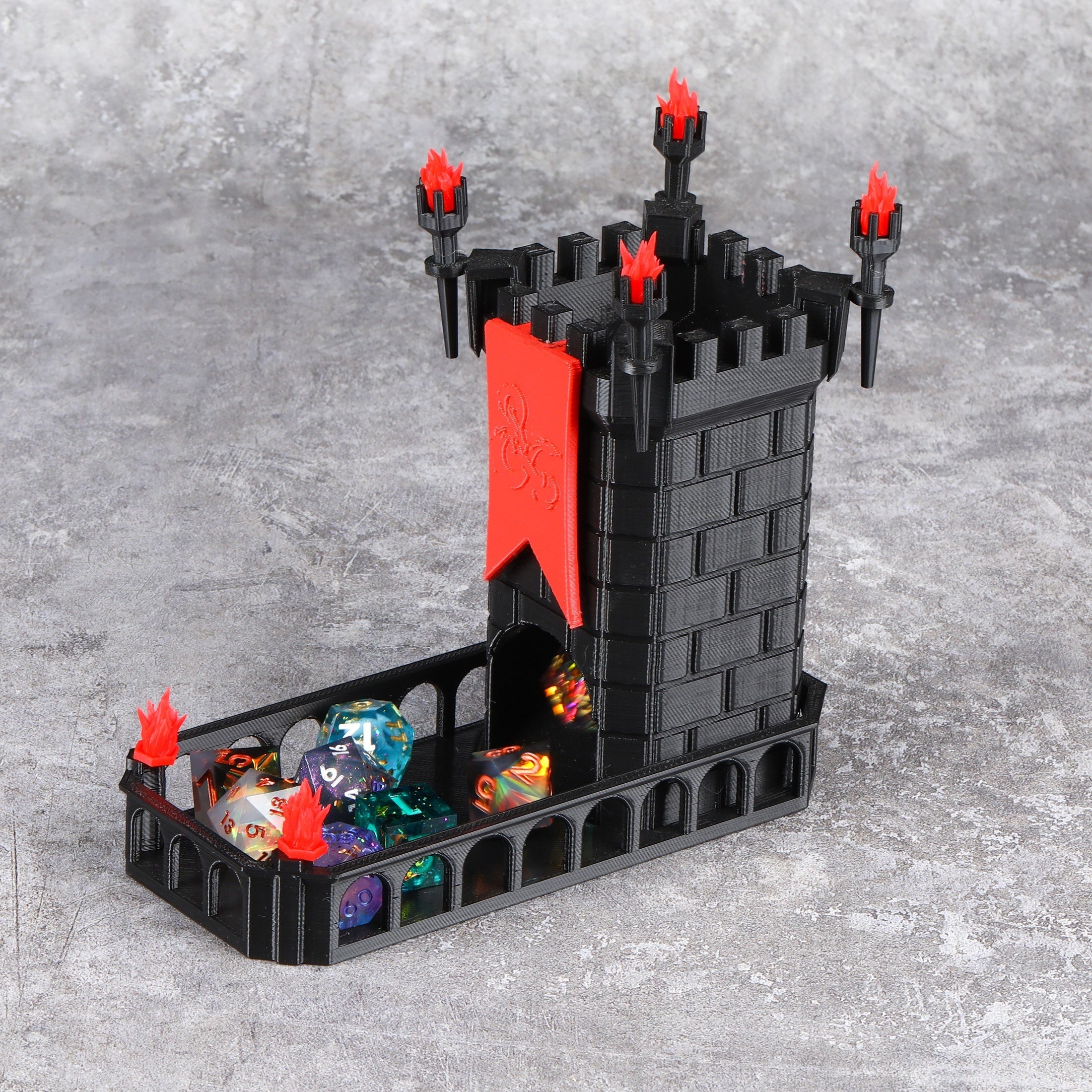 Medieval Castle Dice Tower and Tray for Board Games RPG