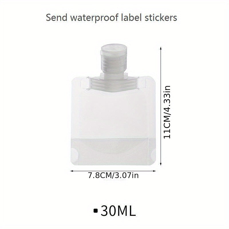 10 Pcs Travel Refillable Squeeze Pouch Toiletry Containers Lightweight