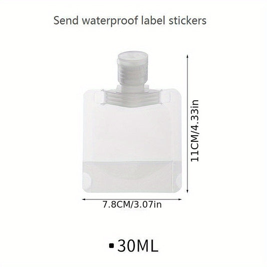 10 Pcs Travel Refillable Squeeze Pouch Toiletry Containers Lightweight