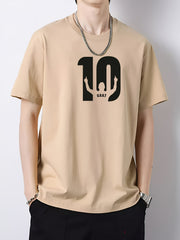 Men's Cotton Graphic Crew Neck T-shirt for Summer