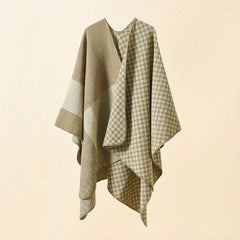 Plaid Block Scarf Warm Shawl Wrap Head Wrap Casual Gift For Mother