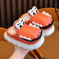 Boys Cartoon Slip On Fleece House Shoes