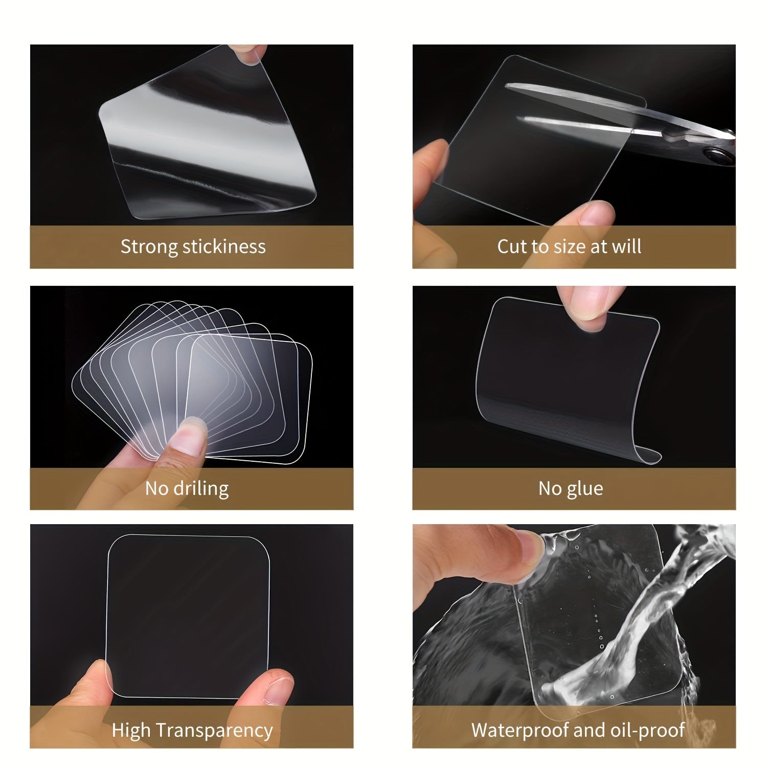 Transparent Double-sided Tape Clear Adhesive Waterproof Removable Tape