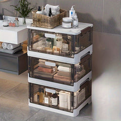 Foldable Shoes Storage Drawer Box with Doors Portable Storage Box