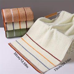 Striped Pattern Hand Towel Soft Skin-Friendly Absorbent Towel