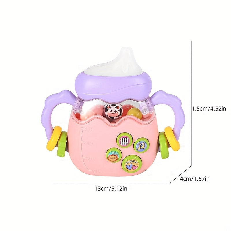 Baby Bottle Rattle Teether Children's Comfort Toy Anti eating Hand Potable