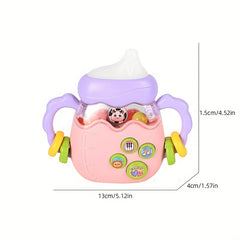 Baby Bottle Rattle Teether Children's Comfort Toy Anti eating Hand Potable