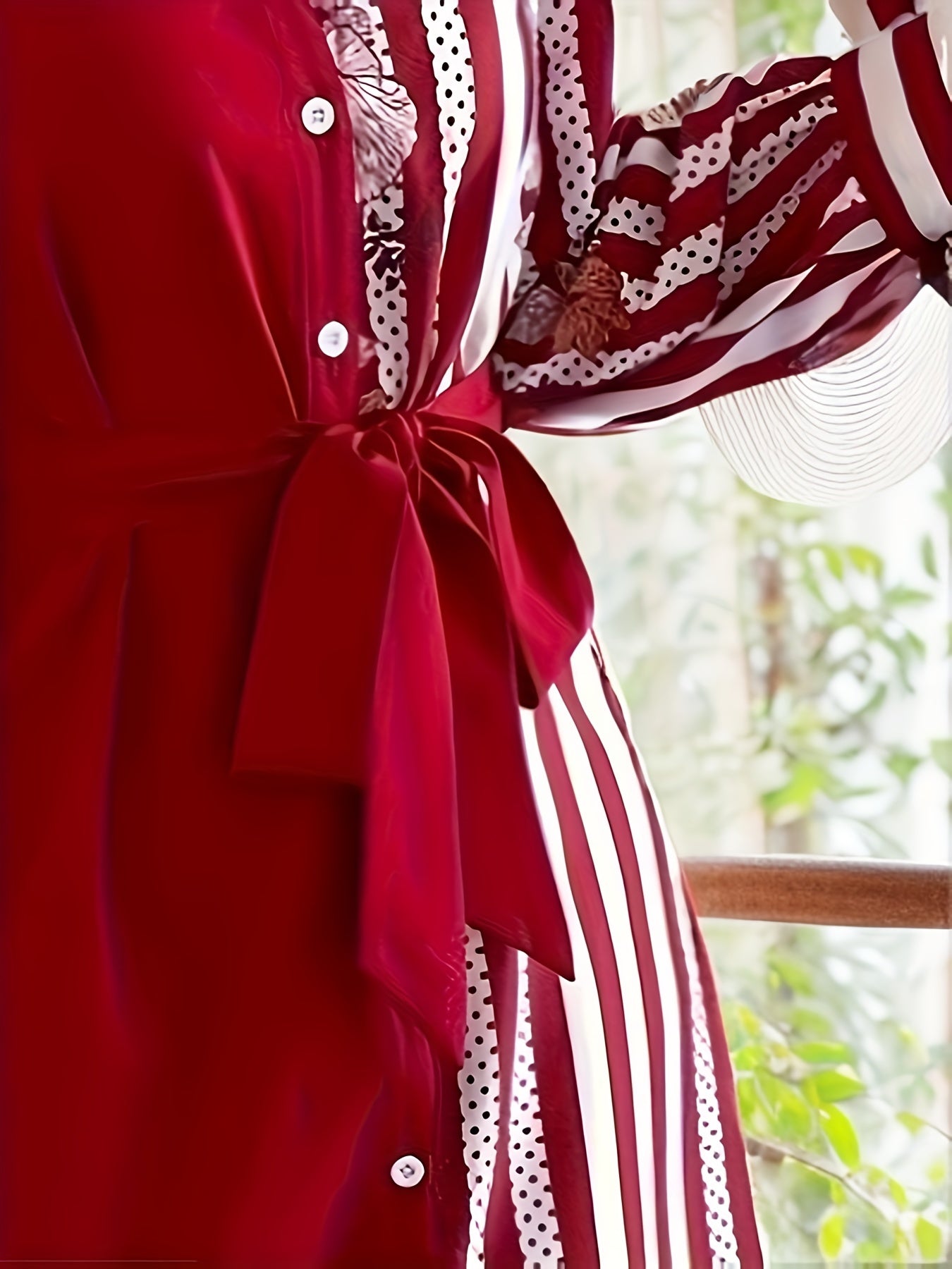Women's Long Sleeve Button Up Dress With Belt