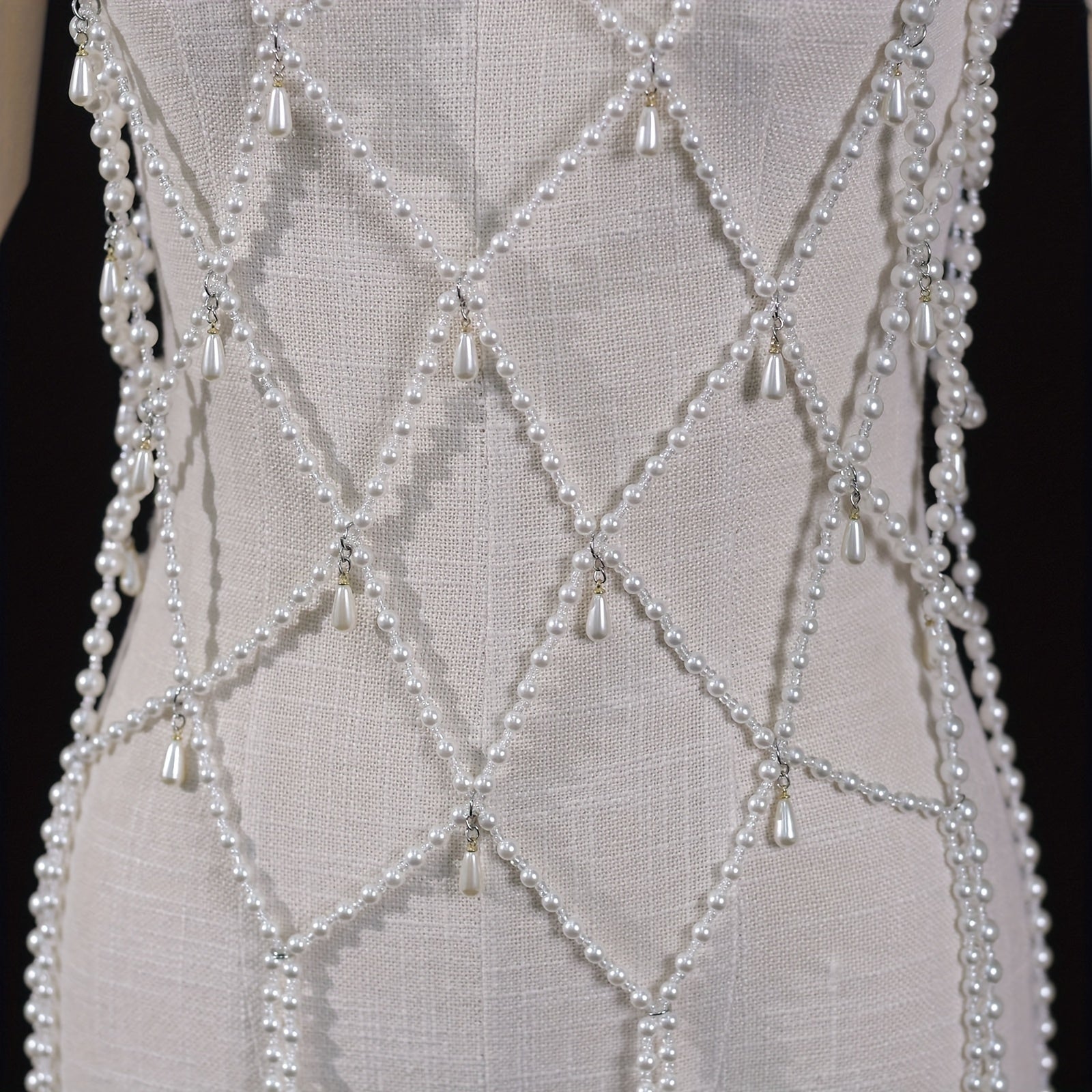 Bridal Faux Pearl Body Chain for Stylish Events